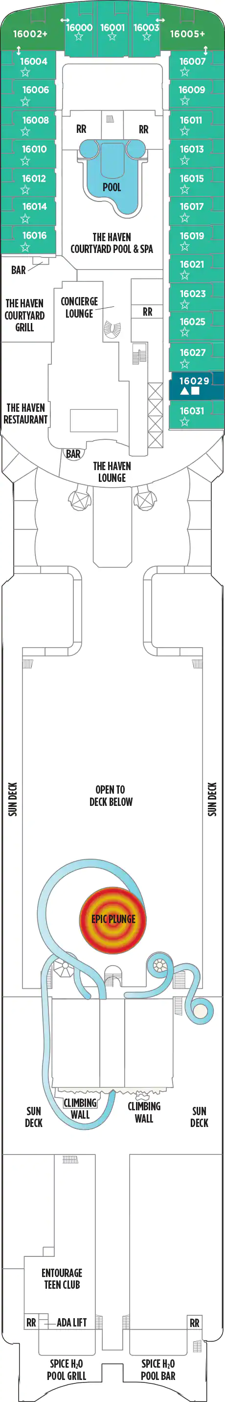 Norwegian Epic - Deck Nr. 16 (Deck 16) Norwegian Epic - Deck Nr. 16 (Deck 16)