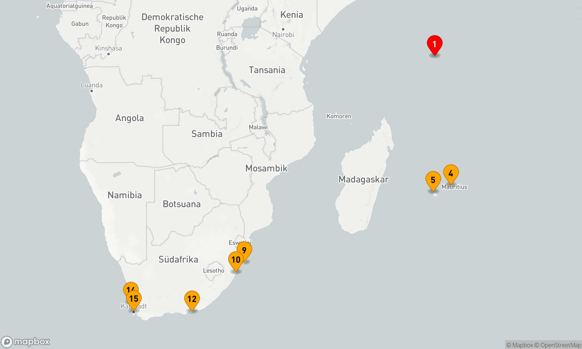 Route 14 Nächte - Südafrika und Inselparadies - Eine exklusive Reise entlang der Küste Route 14 Nächte - Südafrika und Inselparadies - Eine exklusive Reise entlang der Küste
