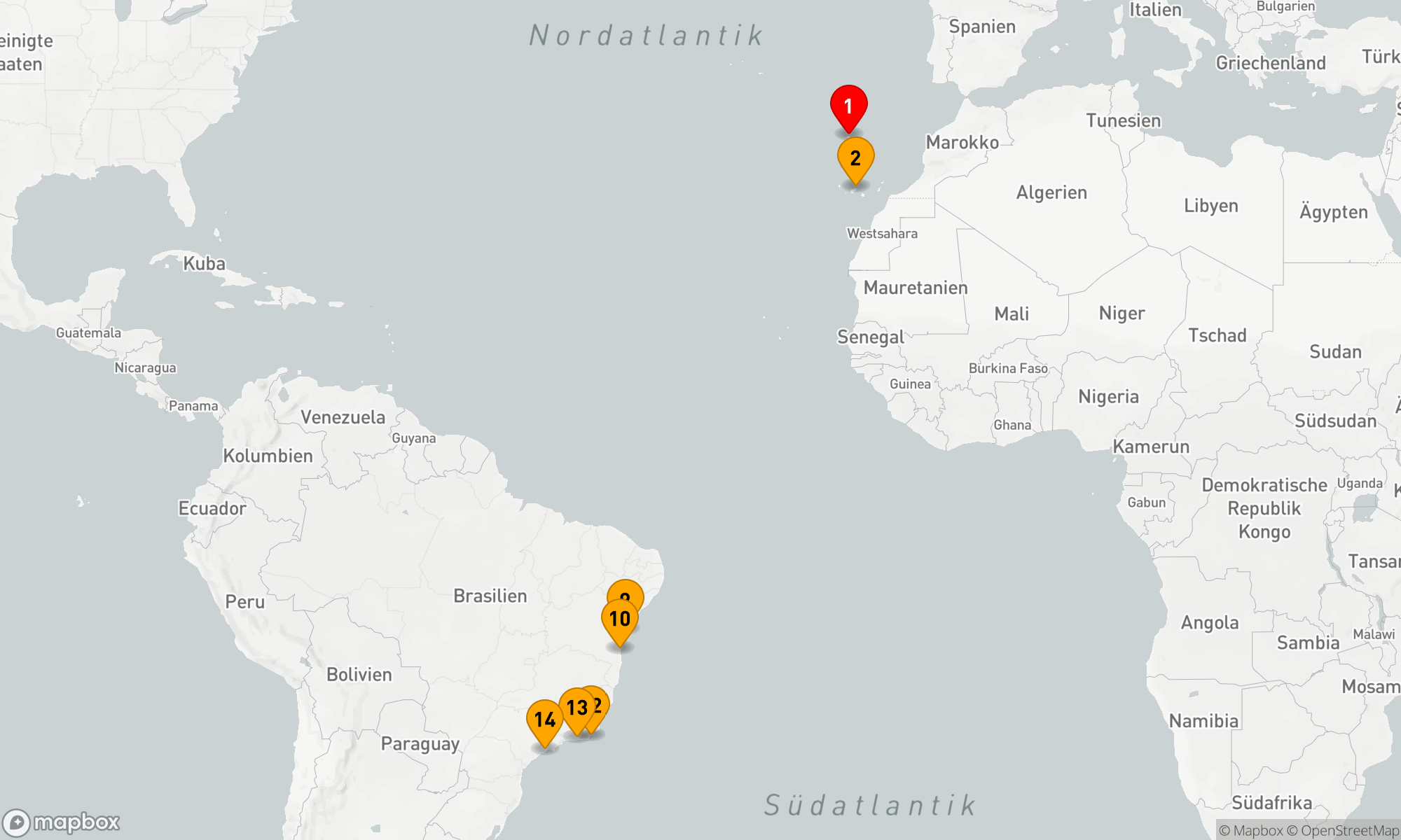 Route 13 Nächte - Atlantikzauber: Von Europa nach Brasilien Route 13 Nächte - Atlantikzauber: Von Europa nach Brasilien