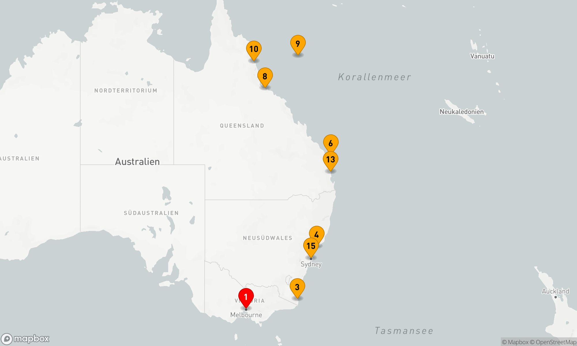 Route 14 Nächte - Faszination Australische Küstenzauber Route 14 Nächte - Faszination Australische Küstenzauber