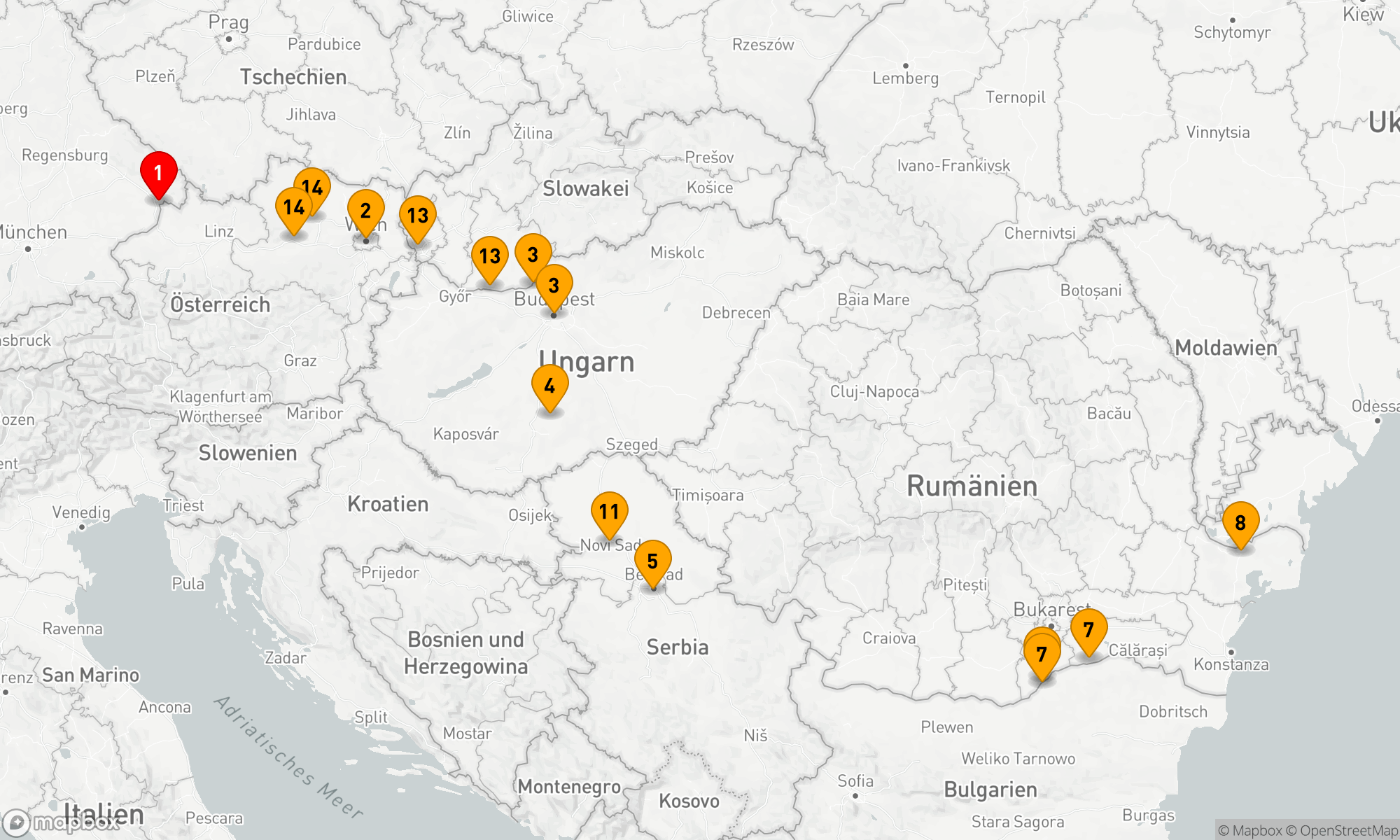 Route 14 Nächte - Donauwalzer Route 14 Nächte - Donauwalzer