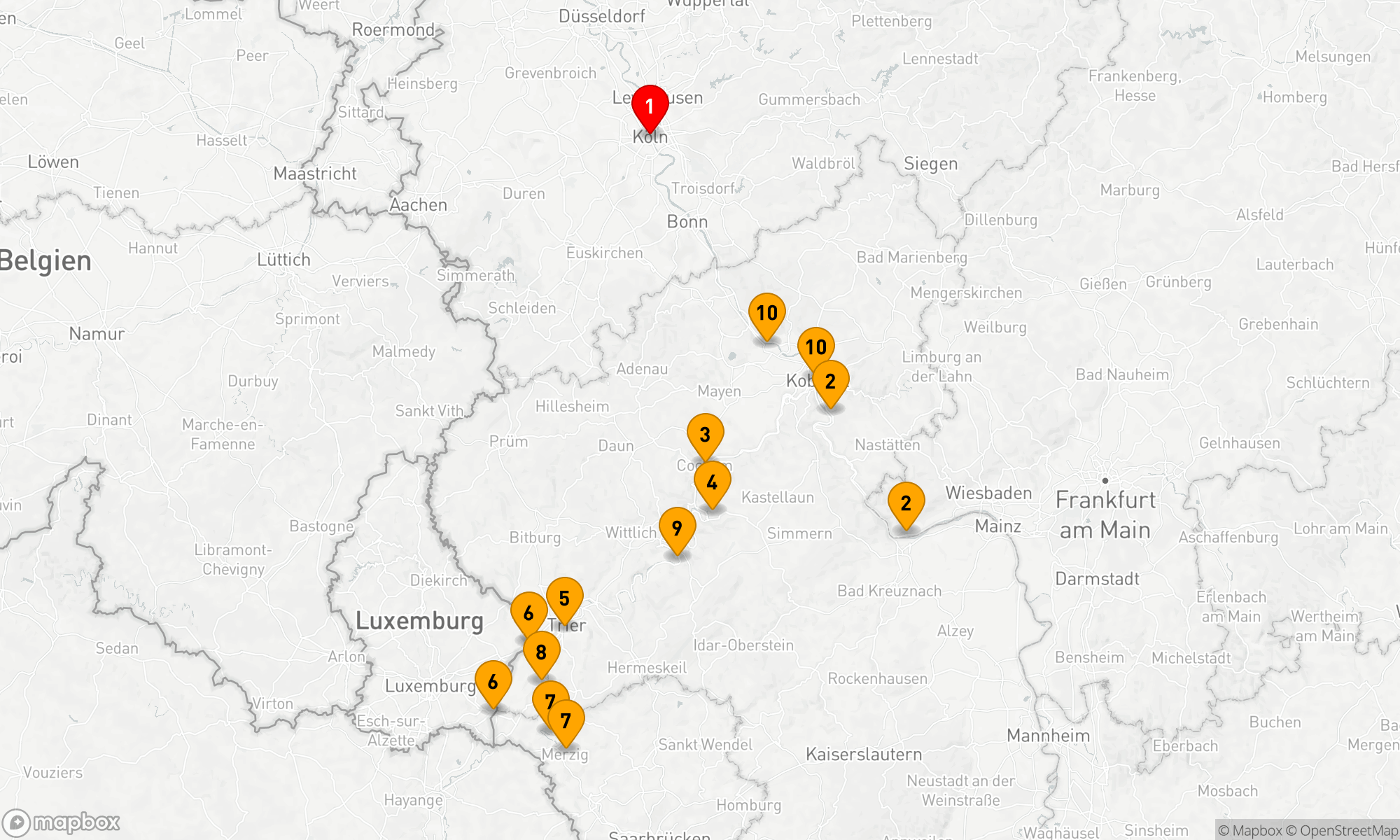 Route 10 Nächte - Entdeckungen an drei Flüssen Route 10 Nächte - Entdeckungen an drei Flüssen