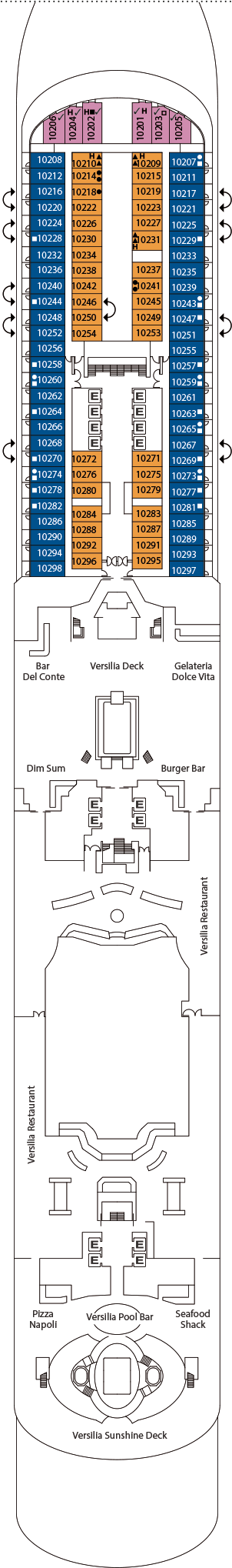 Costa Firenze - Deck Nr. 10 (Deck 10)