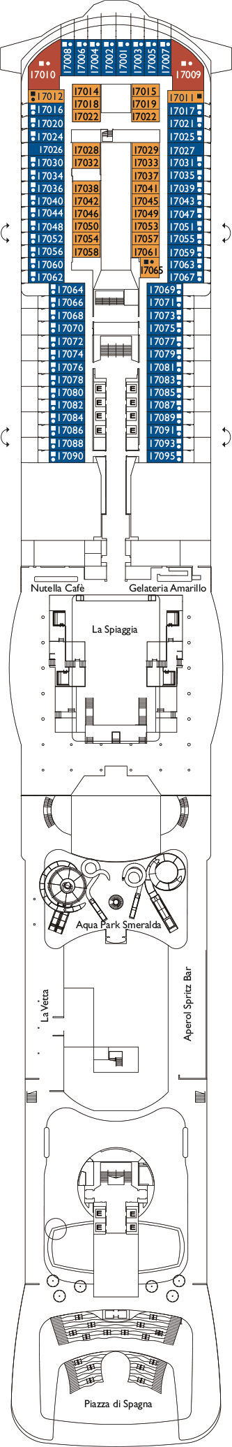 Costa Smeralda - Deck Nr. 17 (Bellagio)
