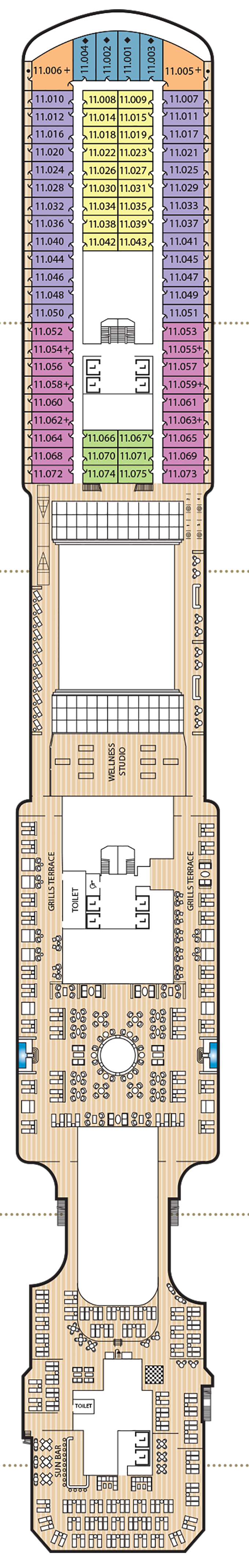Queen Anne - Decksplan Deck 11