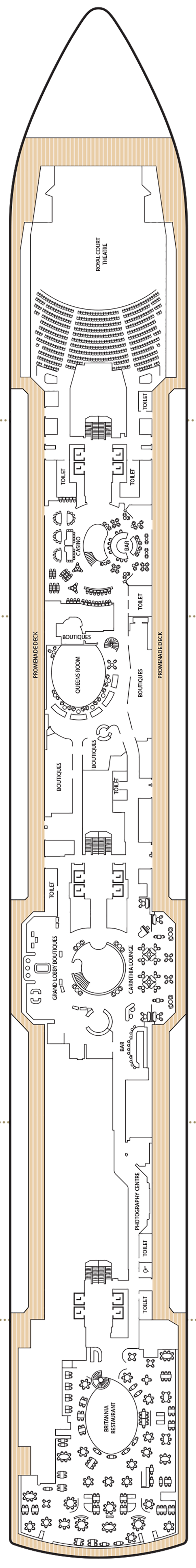 Queen Anne - Decksplan Deck 3