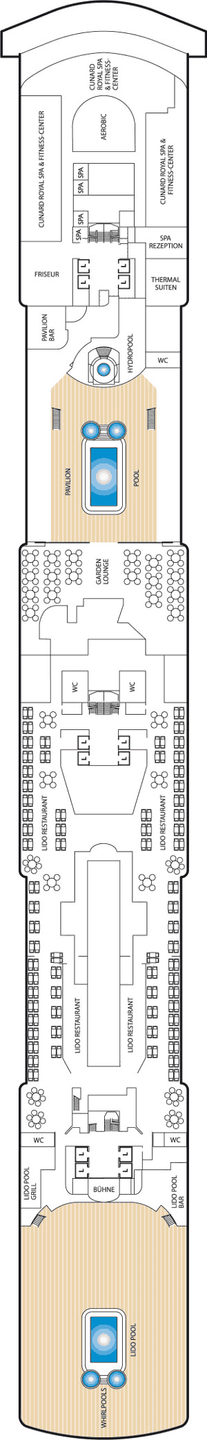 Queen Elizabeth - Decksplan Deck 9