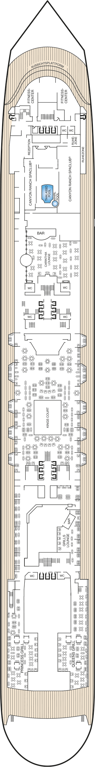 Queen Mary 2 - Decksplan Deck 7