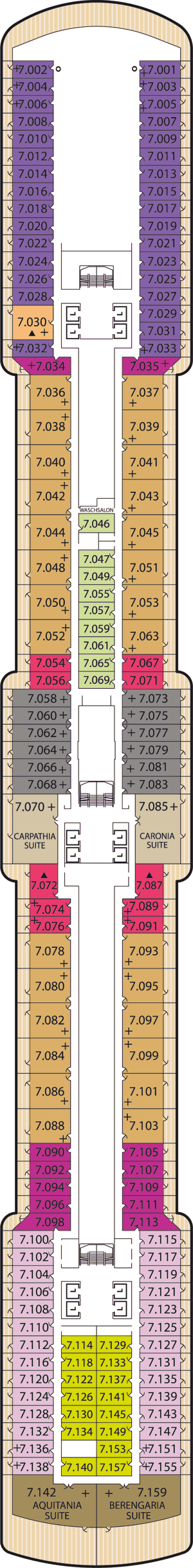 Queen Victoria - Decksplan Deck 7