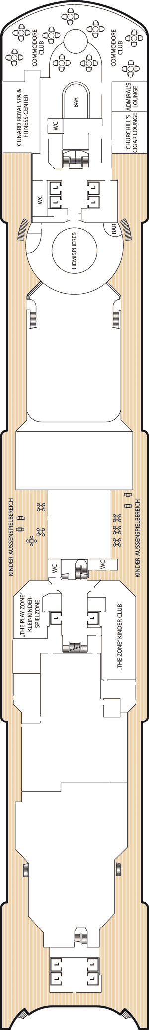 Queen Victoria - Decksplan Deck 10