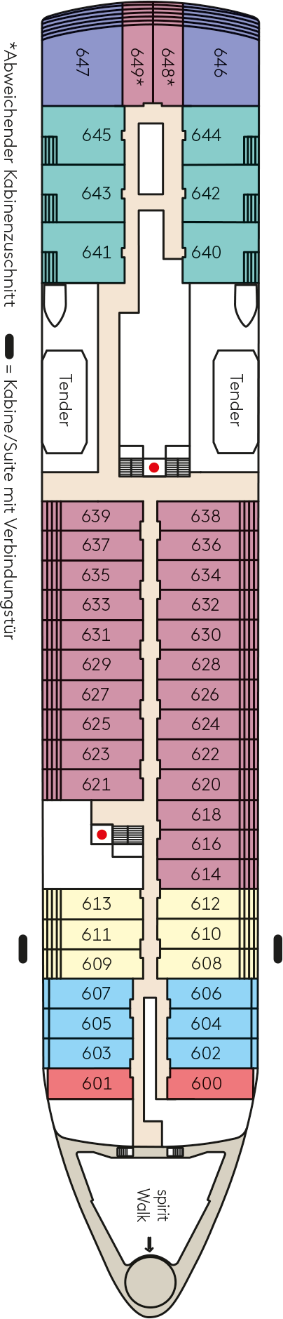 HANSEATIC spirit - Deck Nr. 6 (Deck 6)
