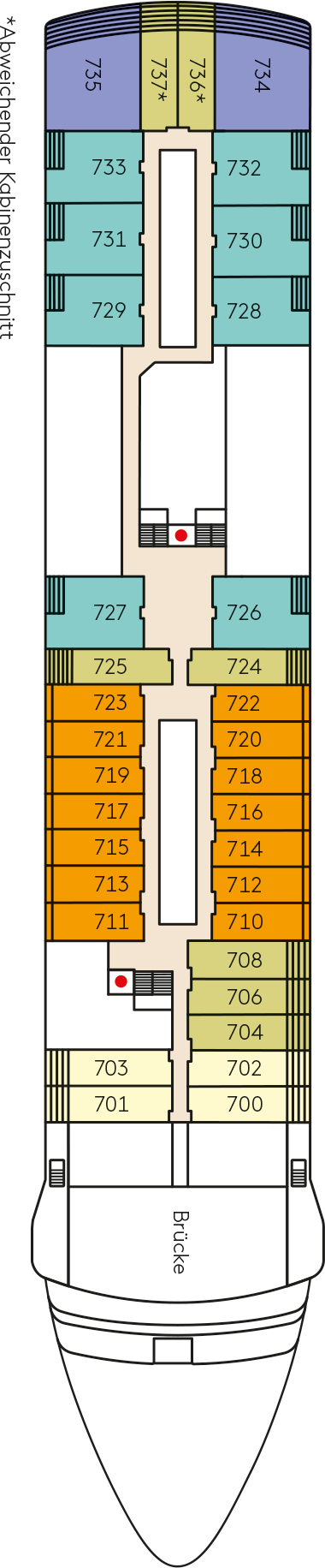 HANSEATIC spirit - Deck Nr. 7 (Deck 7)