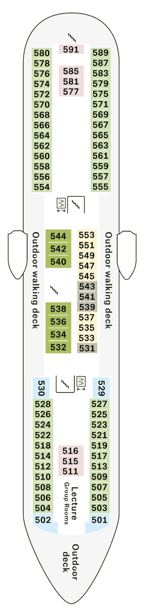 MS Finnmarken - Decksplan Deck 5