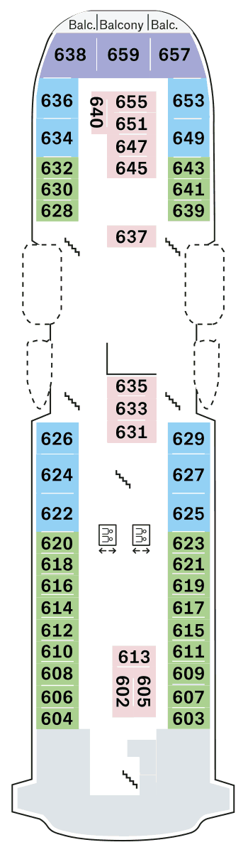 MS Fram - Decksplan Deck 6