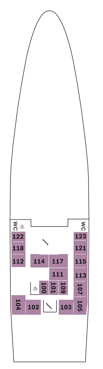 MS Lofoten - Decksplan Deck 1