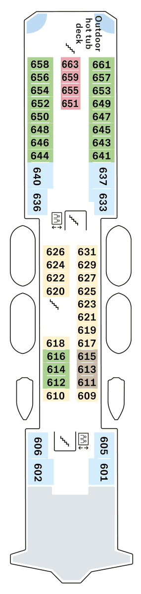 MS Nordkapp - Decksplan Deck 6