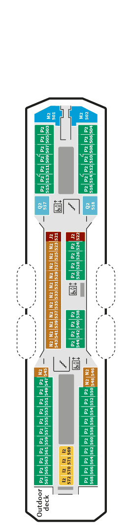 MS Nordlys - Decksplan Deck 5