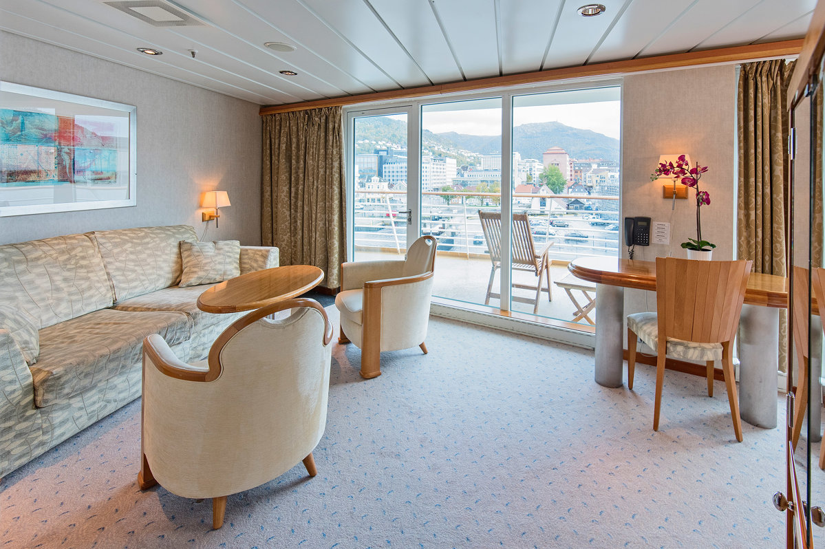 MS Trollfjord - Kabine: Grand Suite auf dem Oberdeck