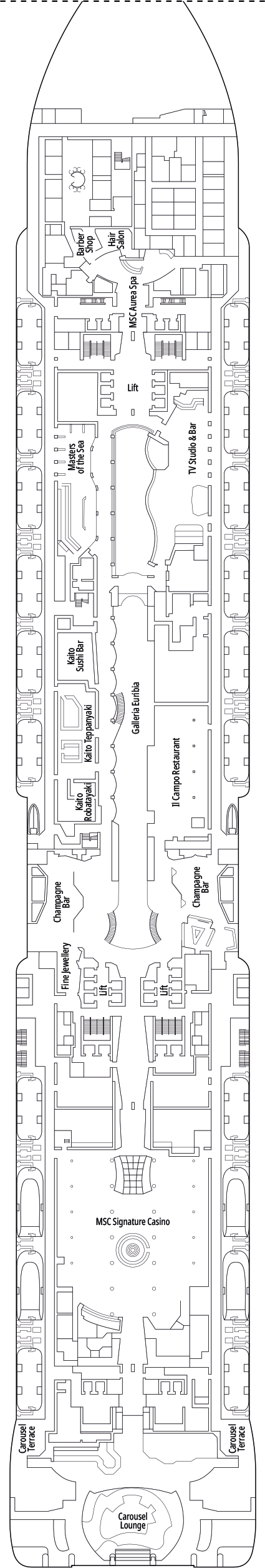 MSC Euribia - Decksplan Deck 7