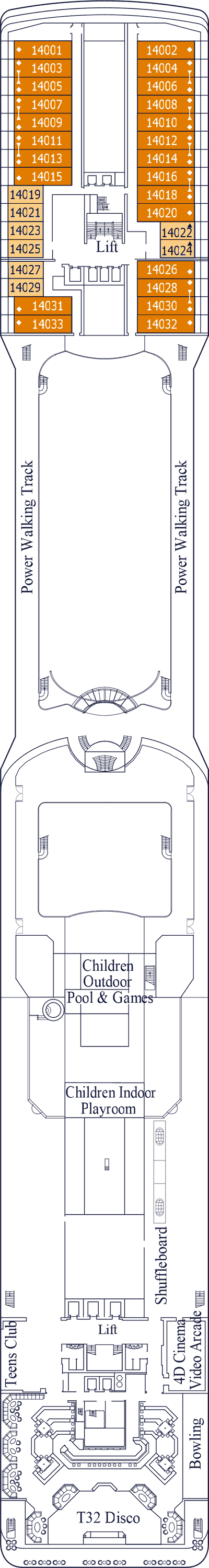 MSC Magnifica - Decksplan Deck 14