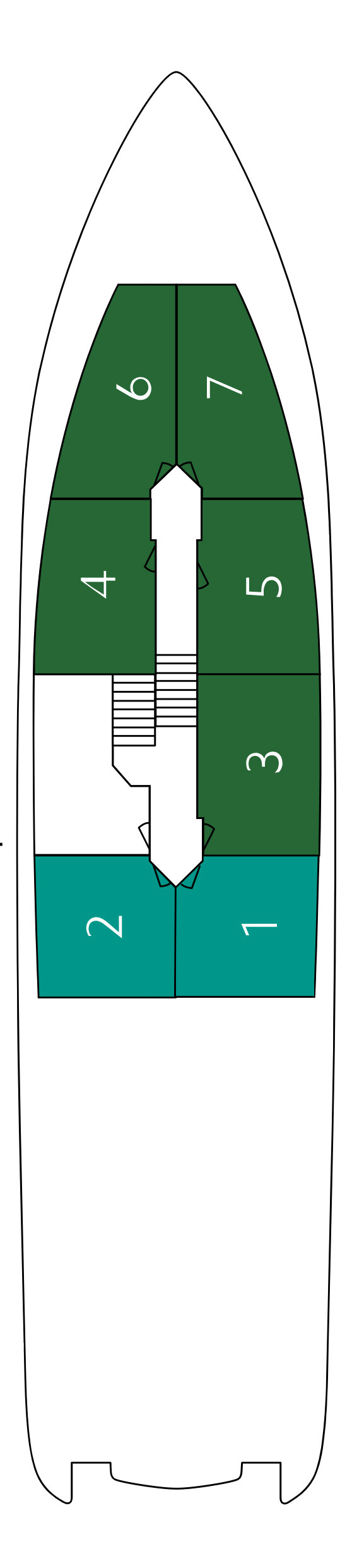 MS PRINCESS - Deck Nr. 1 (Hauptdeck)
