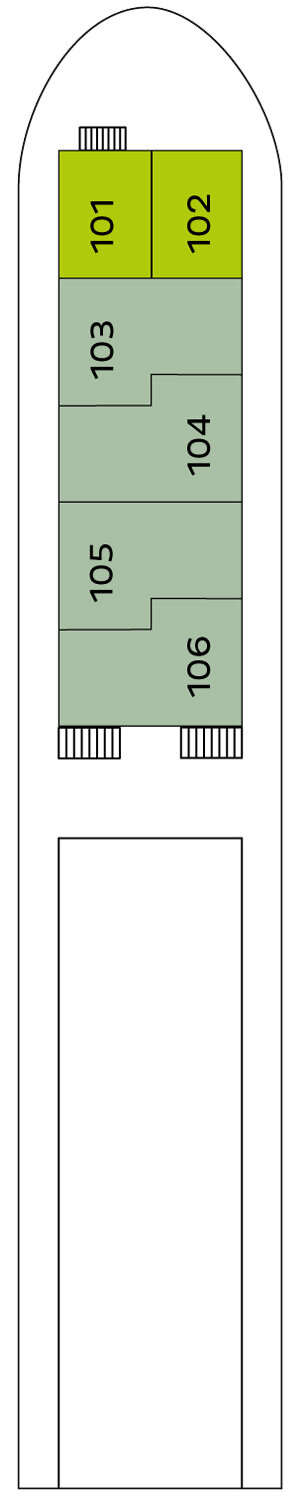 MS THURGAU EXOTIC III - Decksplan Deck 1