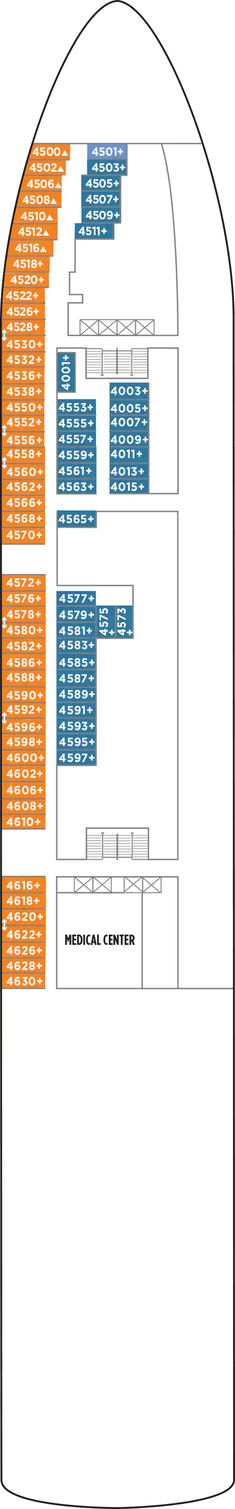Norwegian Dawn - Deck Nr. 4 (Deck 04)