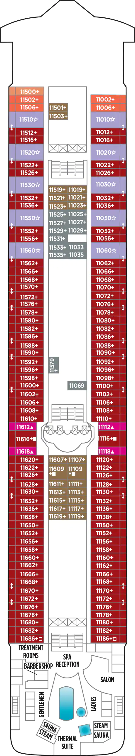 Norwegian Dawn - Deck Nr. 11 (Deck 11)