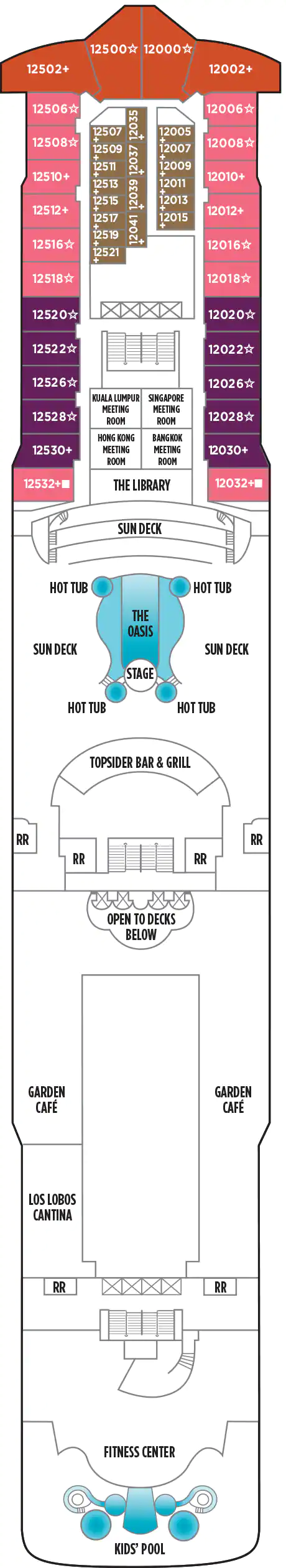 Norwegian Dawn - Deck Nr. 12 (Deck 12)