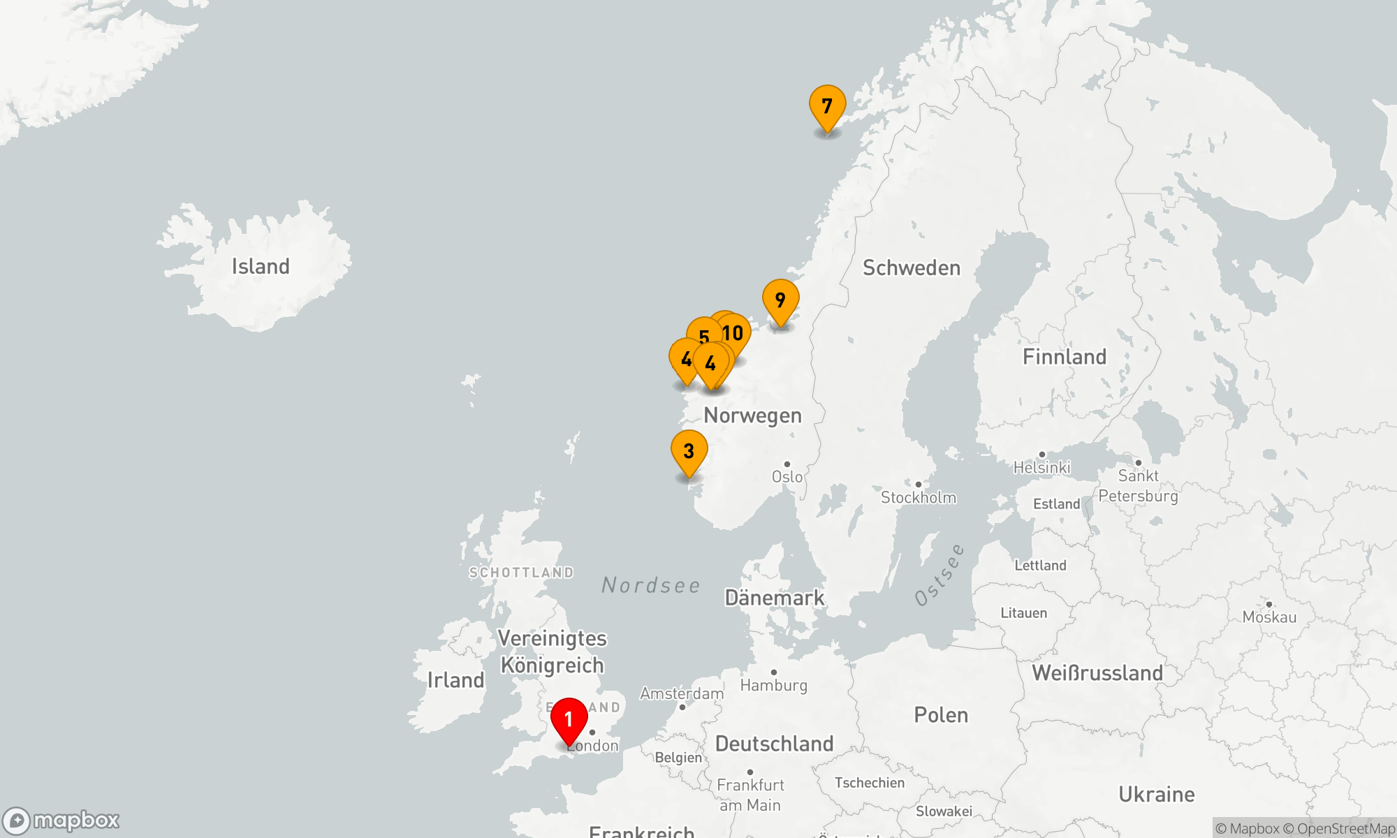 Route 12 Nächte - NORWEGISCHE FJORDE