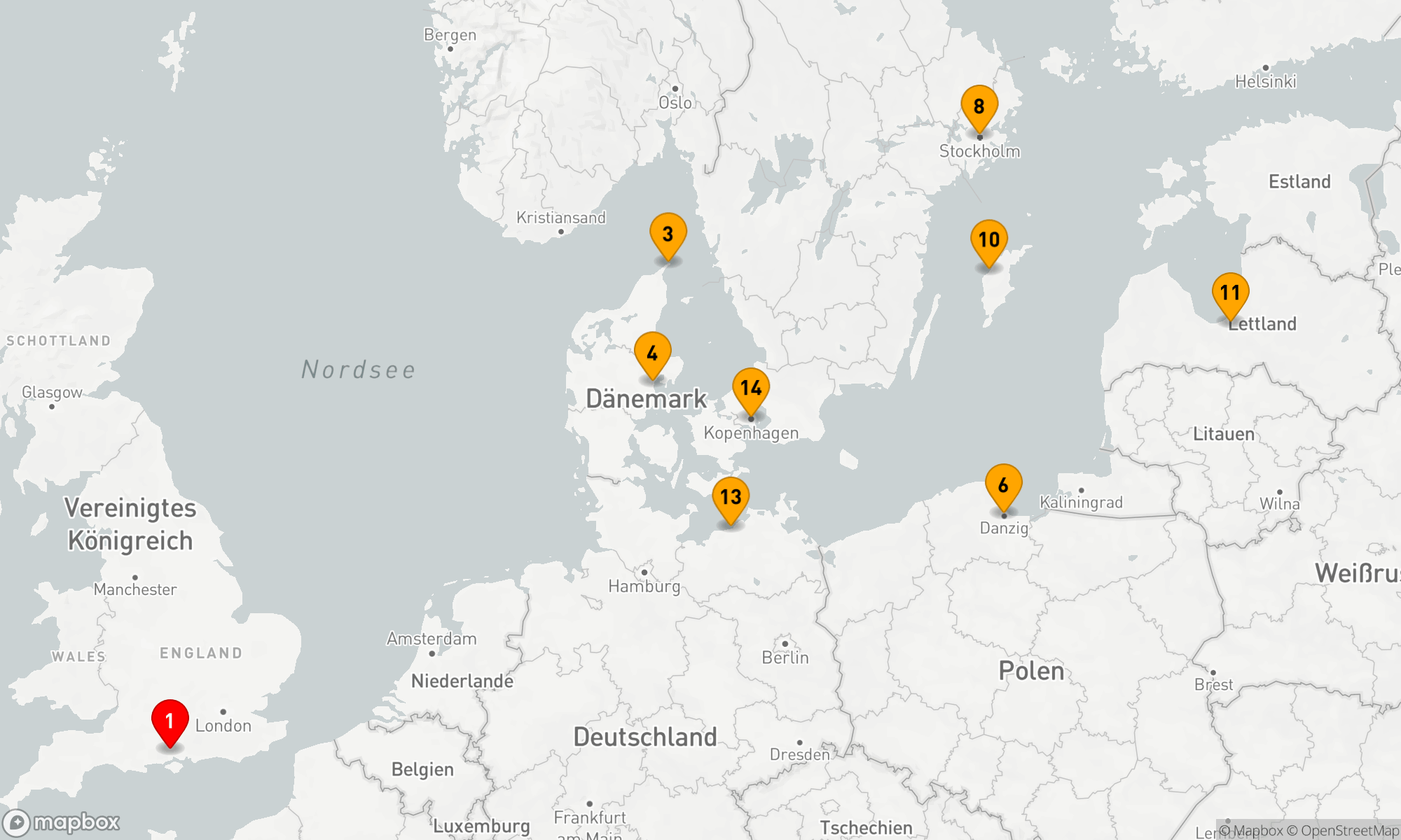 Route 16 Nächte - NORDEUROPA UND SKANDINAVIEN