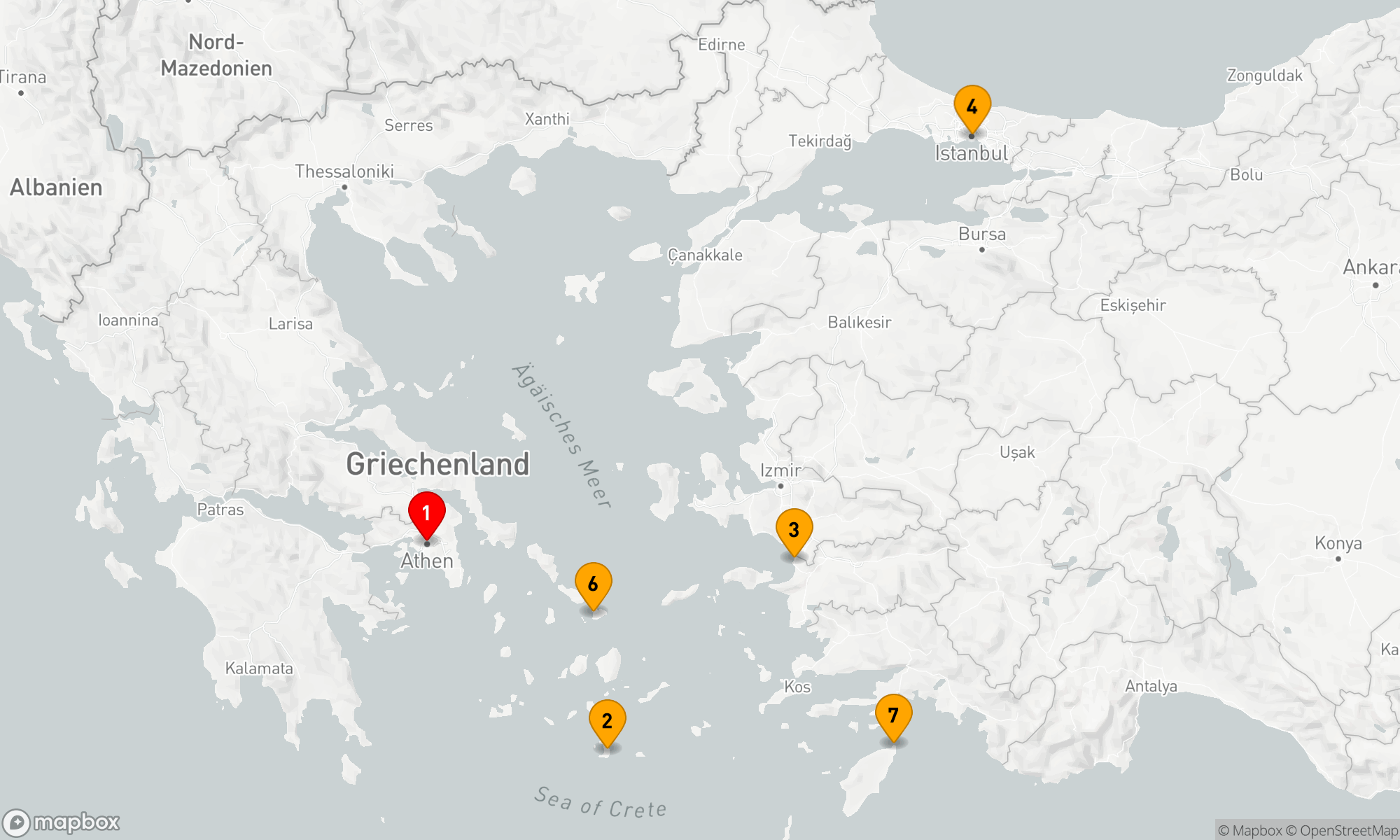 Route 7 Nächte - Ägäische Entdeckungsreise ab Athen