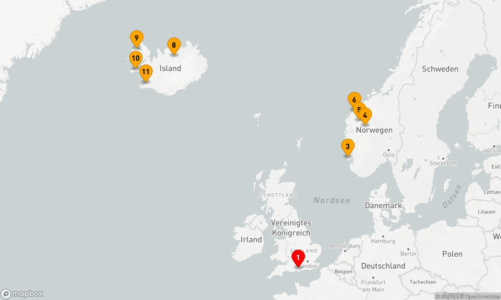 Route 14 Nächte - Island & Norwegen