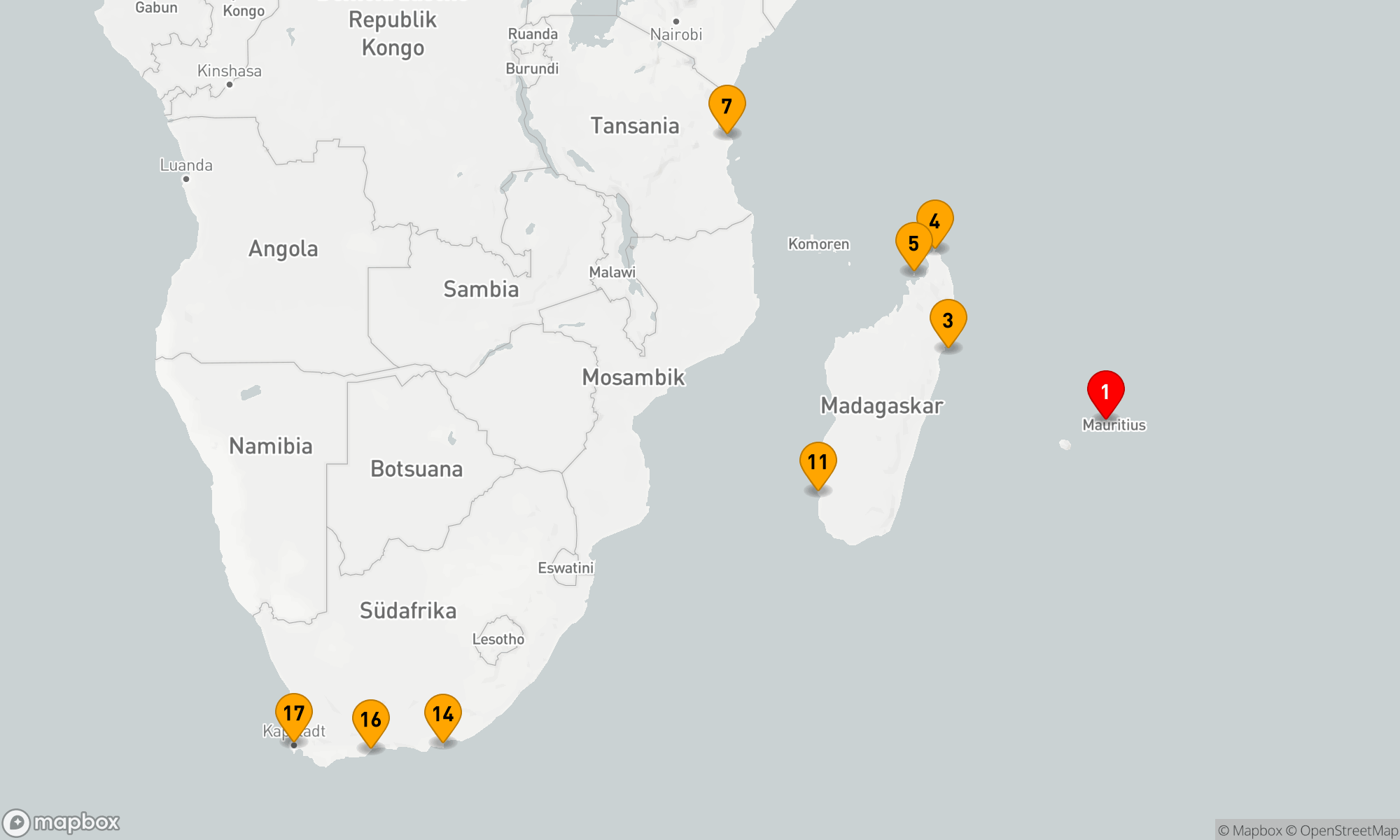 Route 16 Nächte - ATEMBERAUBENDE STRÄNDE & DIE BIG FIVE