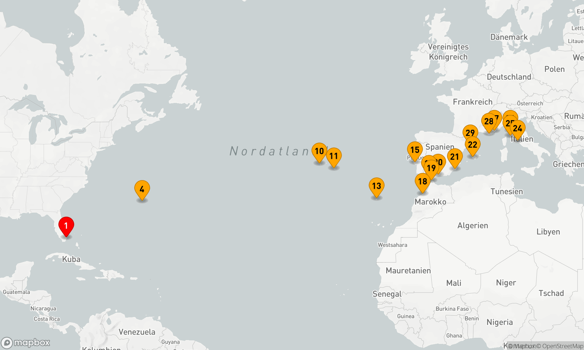 Route 28 Nächte - PRACHT ÜBER DIE MEERE