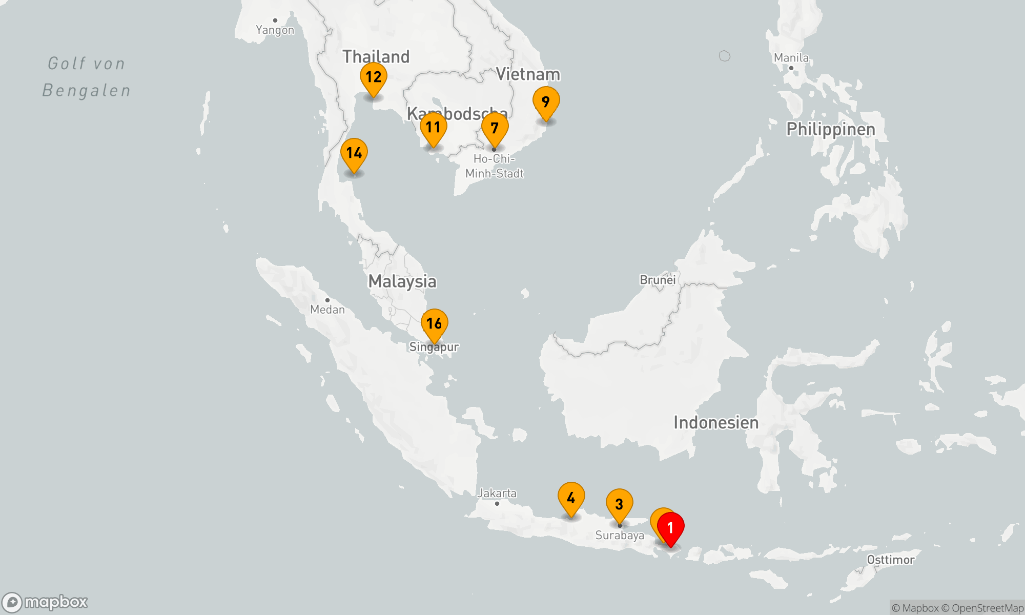 Route 16 Nächte - SPEKTAKULÄRES ASIEN BEI NACHT