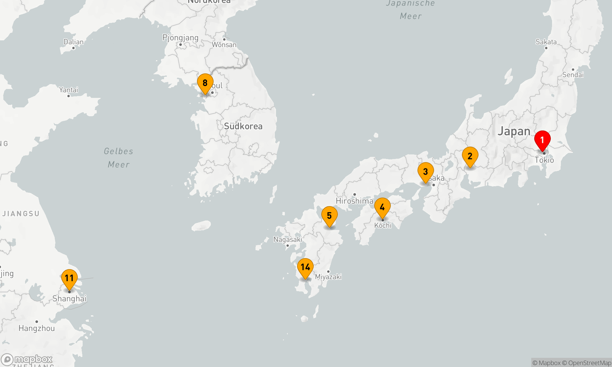 Route 14 Nächte - HÖHEPUNKTE DER SAKURA-SAISON