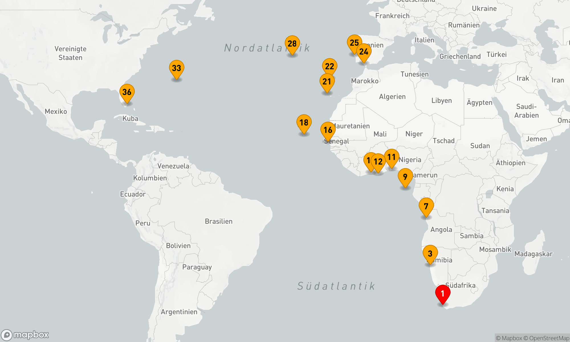 Route 35 Nächte - AFRIKANISCHE VERLOCKUNGEN UND OZEANISCHE WUNDER