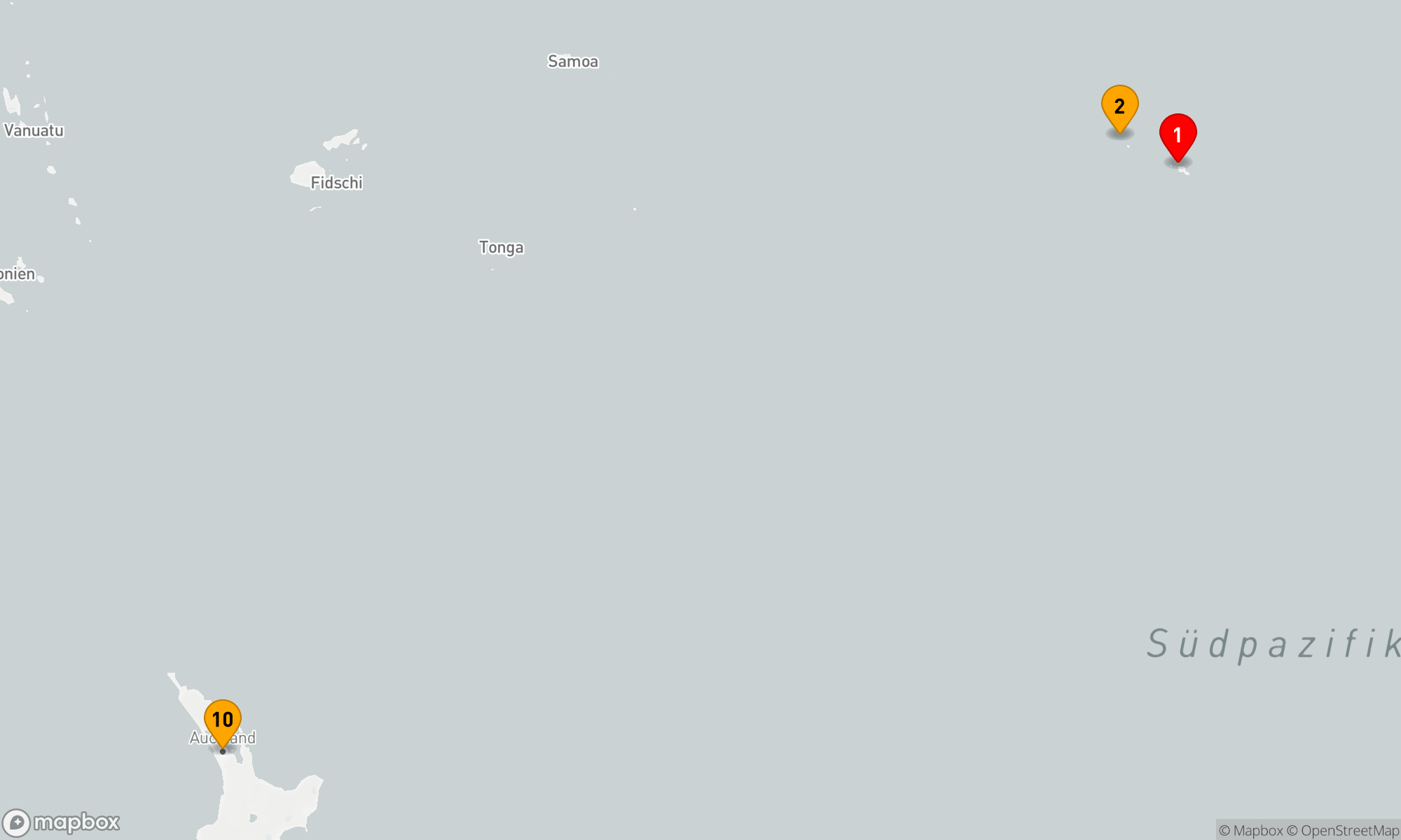 Route 10 Nächte - FRANZÖSISCH POLYNESIEN KREUZFAHRT: PAPEETE,  BORA BORA & AUCKLAND