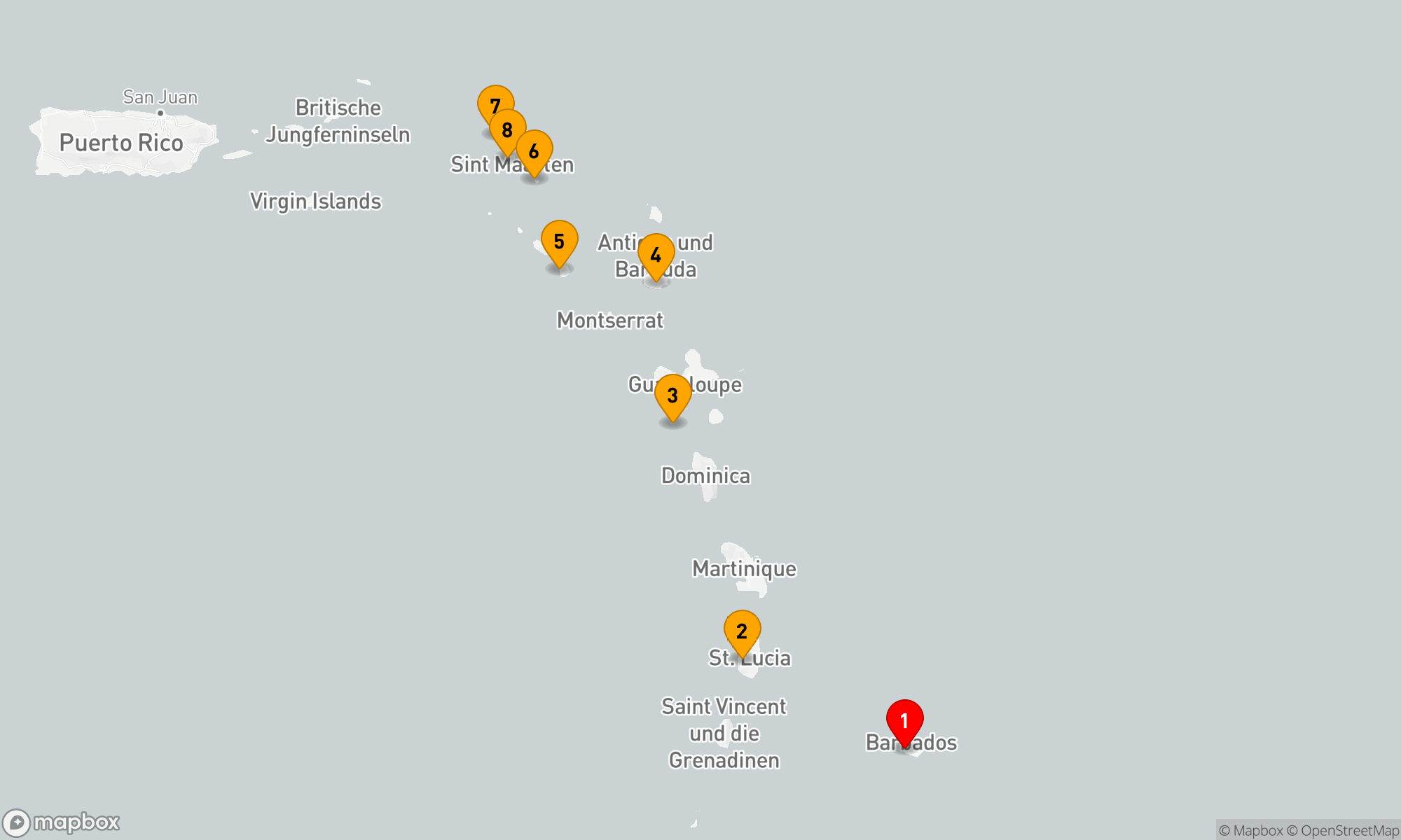 Route 7 Nächte - Östliche Karibik mit St. Barths