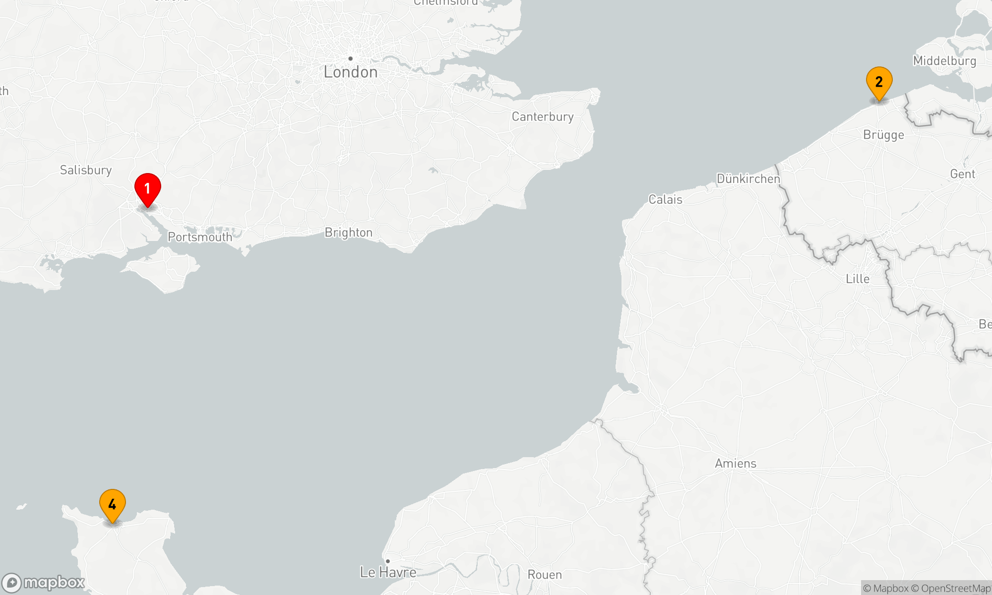 Route 4 Nächte - BELGIEN UND FRANKREICH