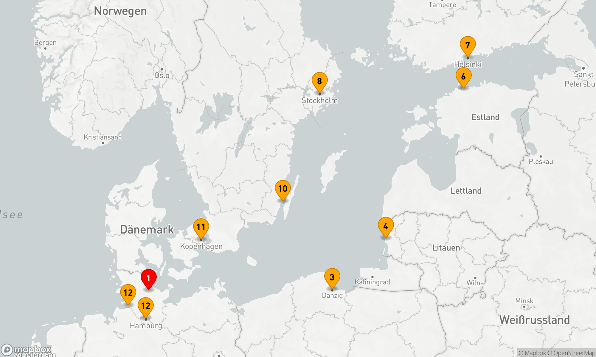 Route 12 Nächte - Ostsee – zwischen Tradition und Moderne (EUX2612)