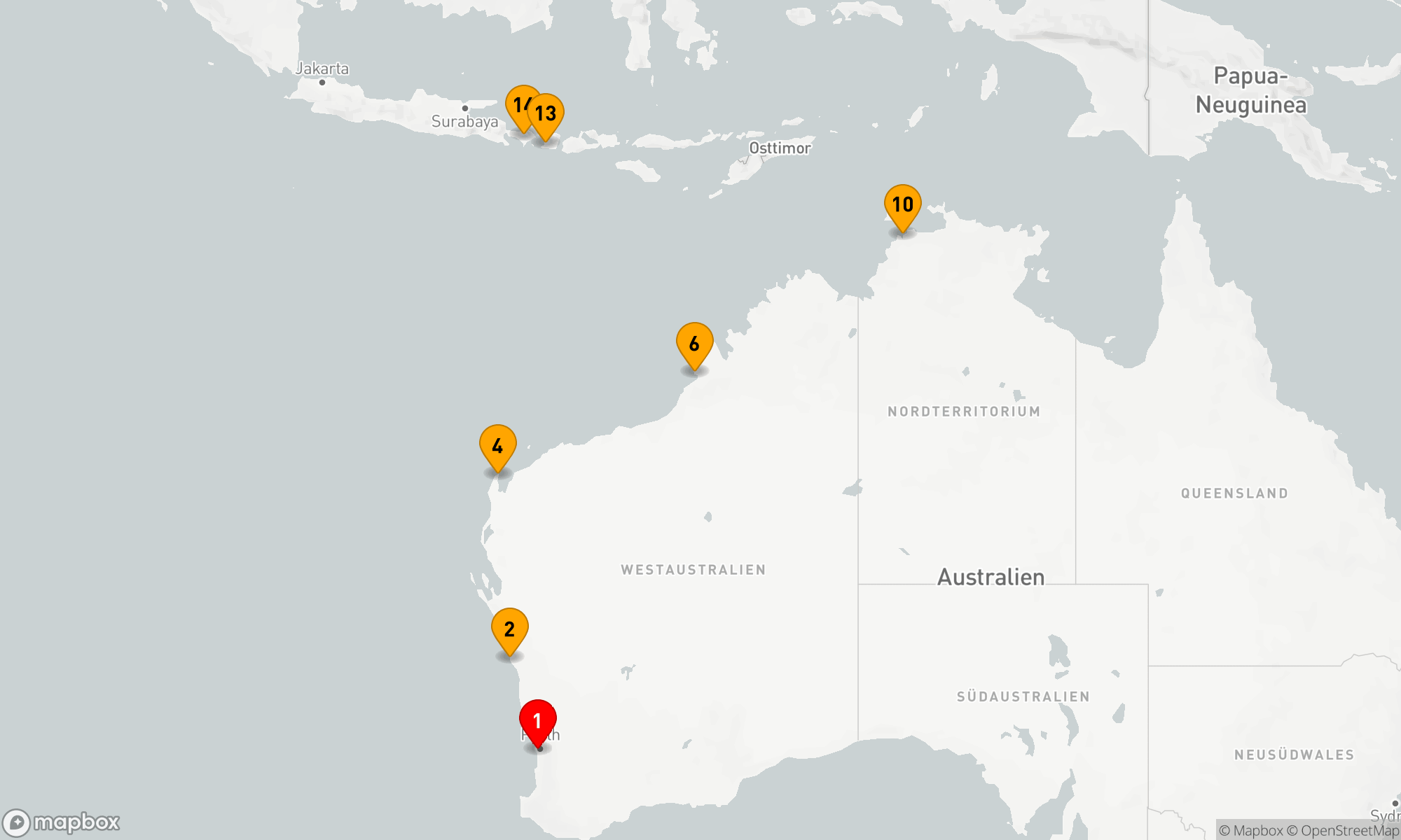 Route 13 Nächte - WELTKREUZFAHRT: WESTAUSTRALIEN & INDONESIEN