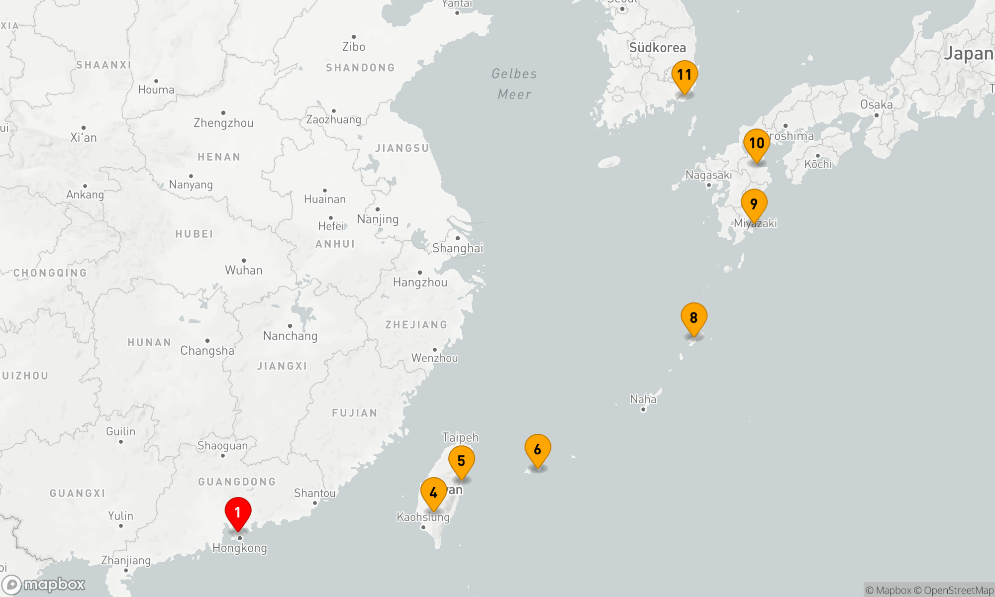 Route 10 Nächte - WELTKREUZFAHRT: JUWELEN VON JAPAN