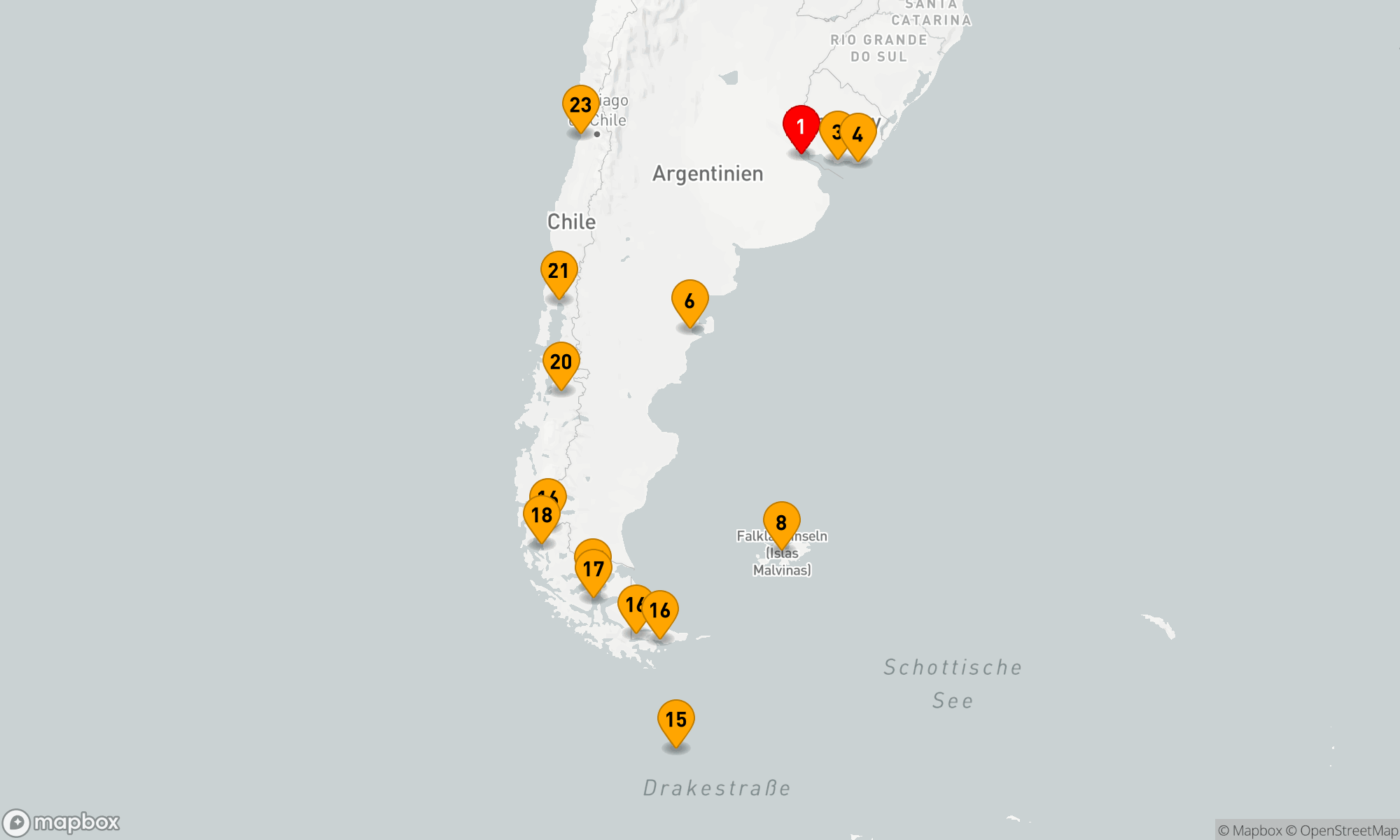 Route 22 Nächte - SÜDAMERIKA & ANTARKTIS URLAUB
