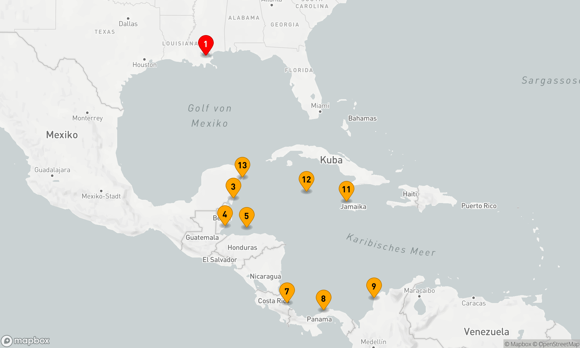 Route 14 Nächte - Karibische Entdeckerreise ab New Orleans