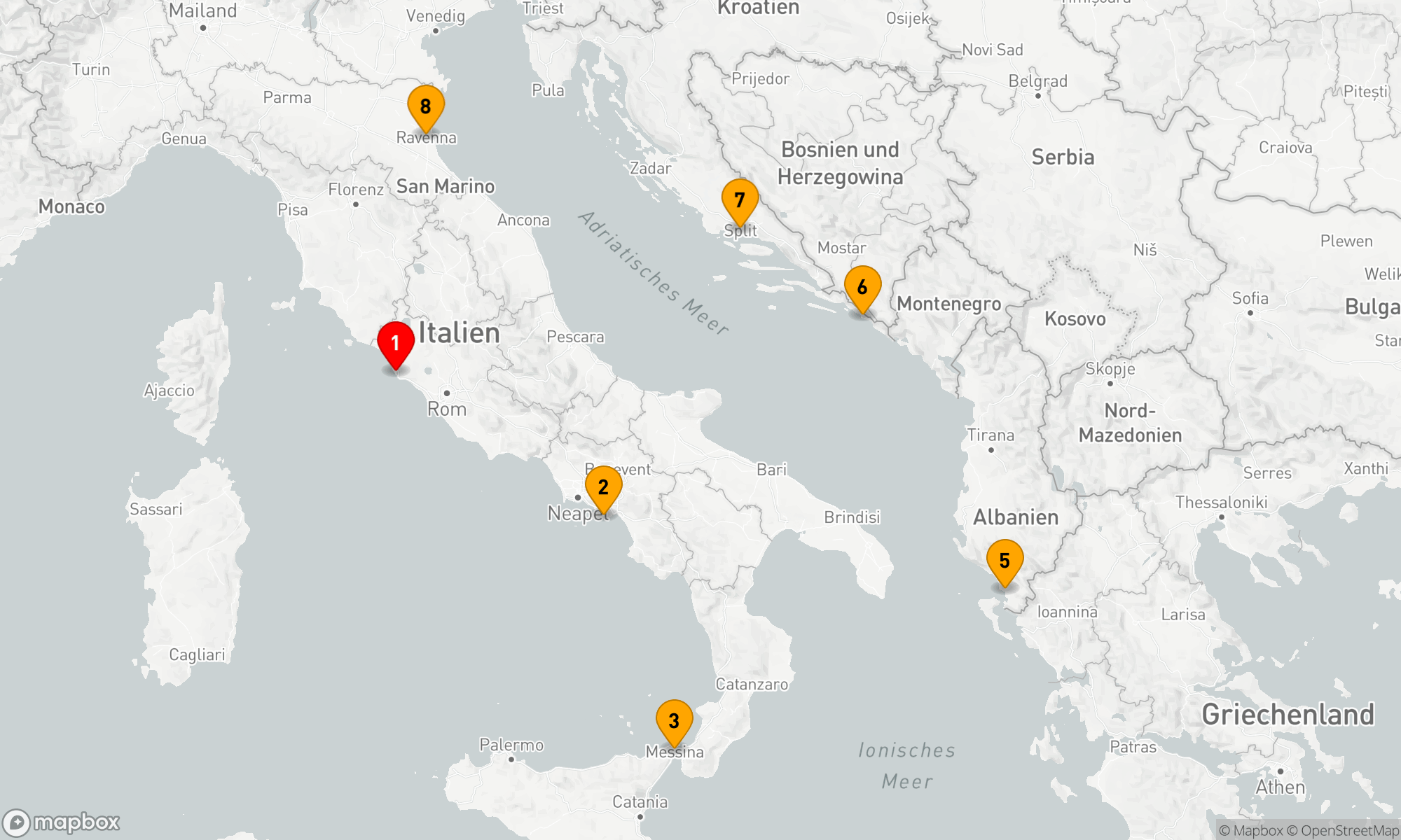 Route 7 Nächte - ITALIEN & KROATIEN KREUZFAHRT