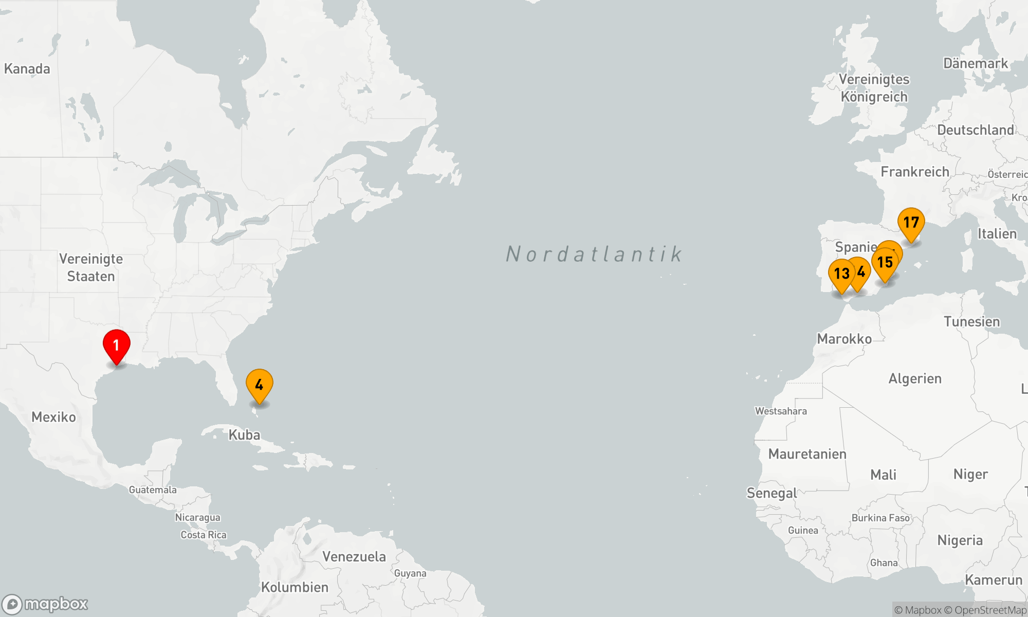 Route 16 Nächte - SPANIEN & BAHAMAS TRANSATLANTIK