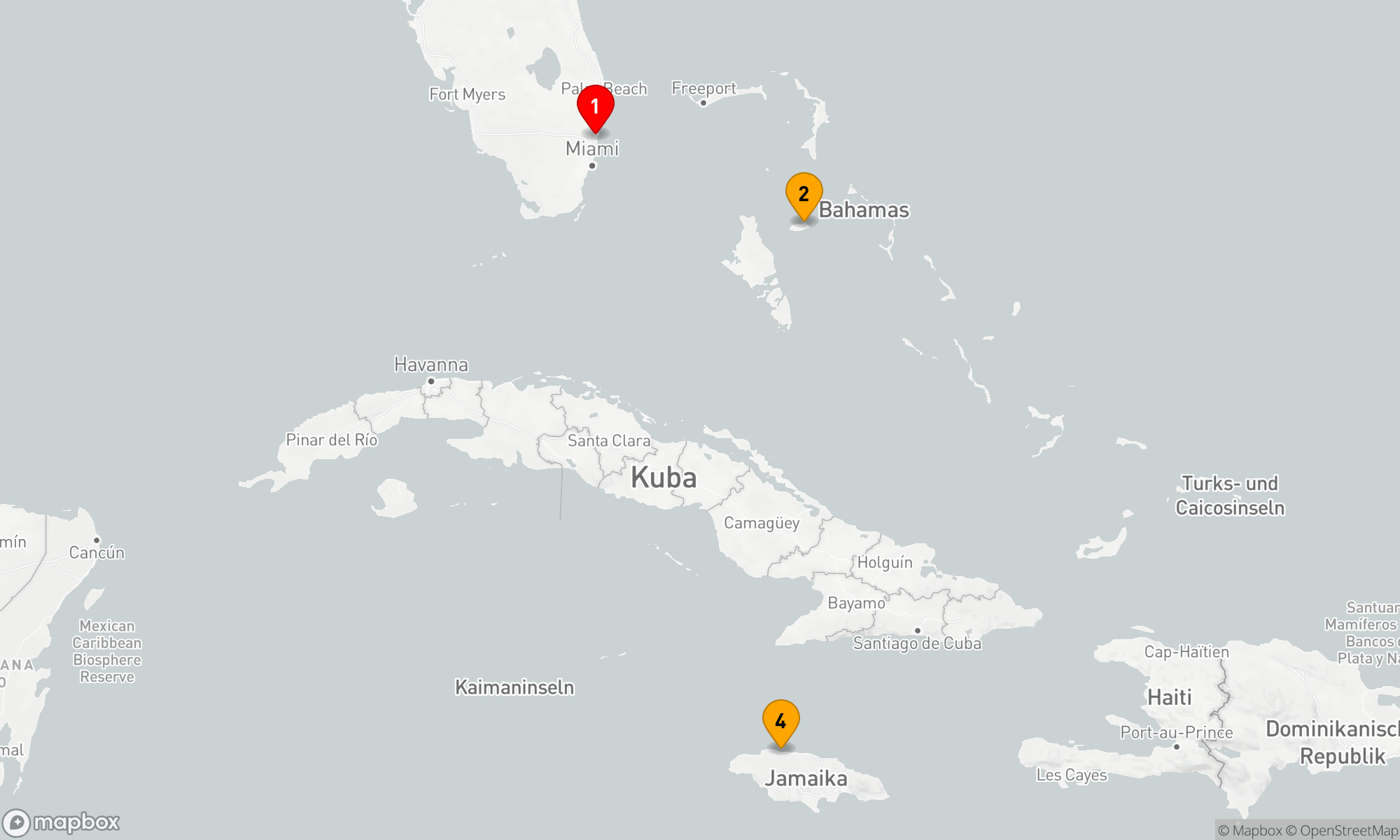 Route 6 Nächte - KREUZFAHRT IN DER WESTLICHEN KARIBIK