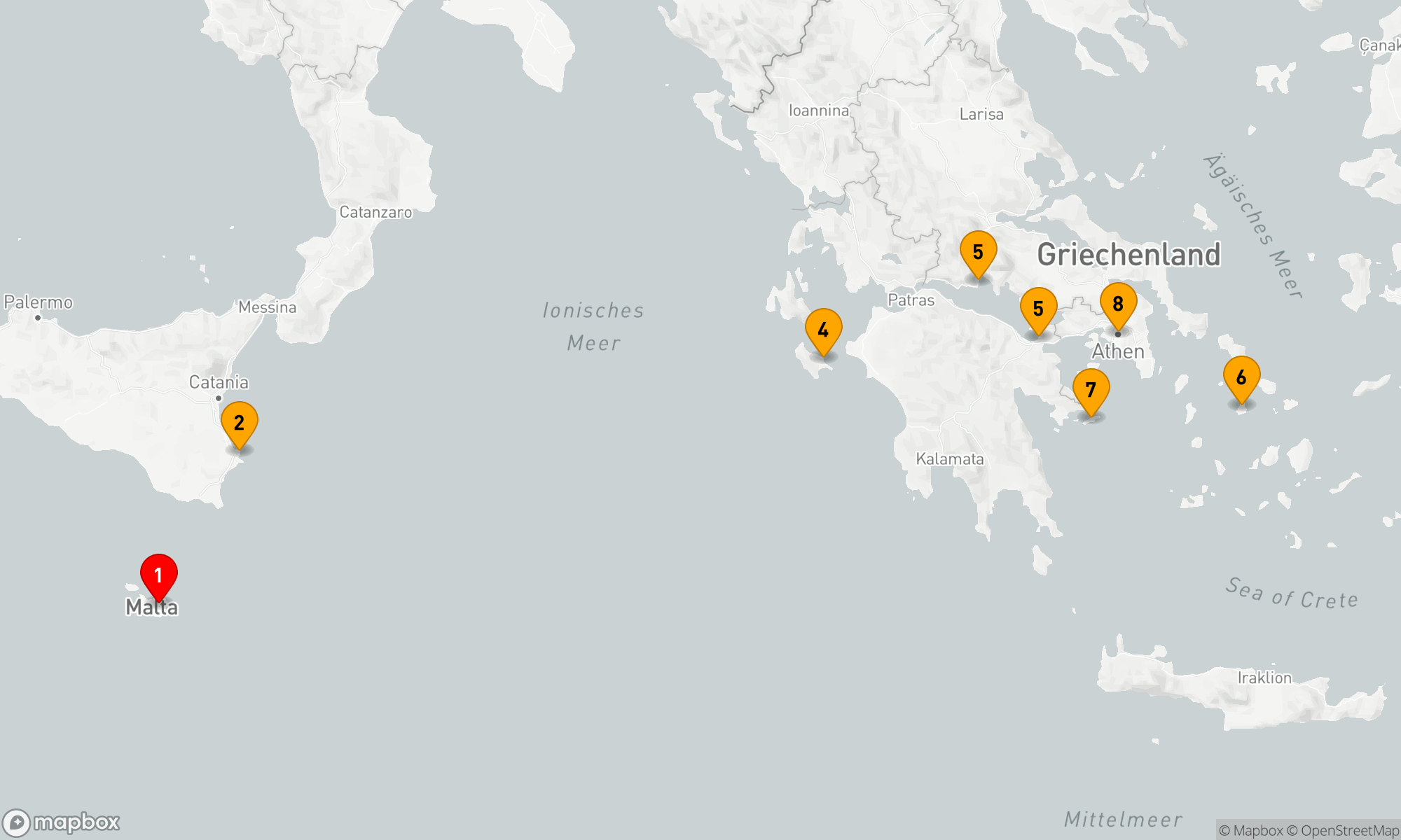 Route 7 Nächte - Mediterrane Träume und antike Entdeckungen